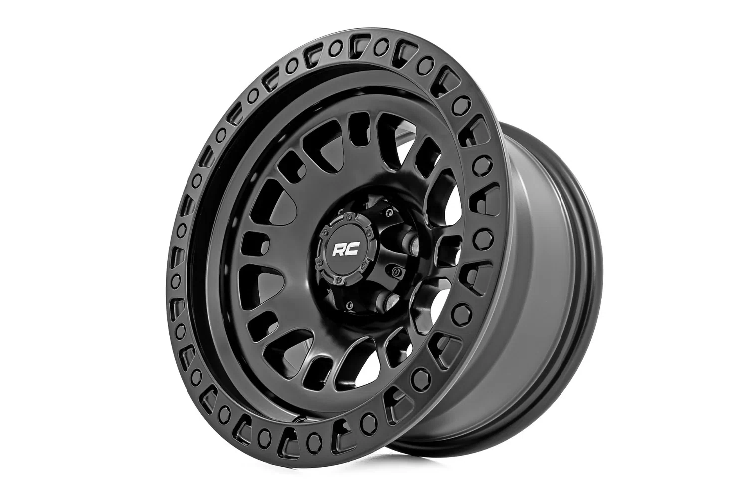Rough Country 82 Series Wheel Semi Gloss Black 15x8 5x4.5 -19mm 82151813